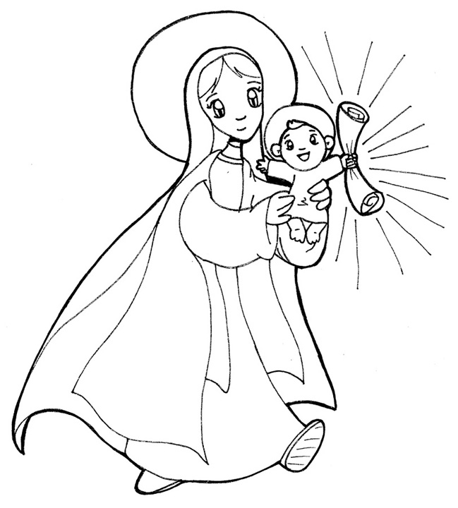 Compartiendo Por Amor Dibujos Virgen Maria Y El Nino Jesus