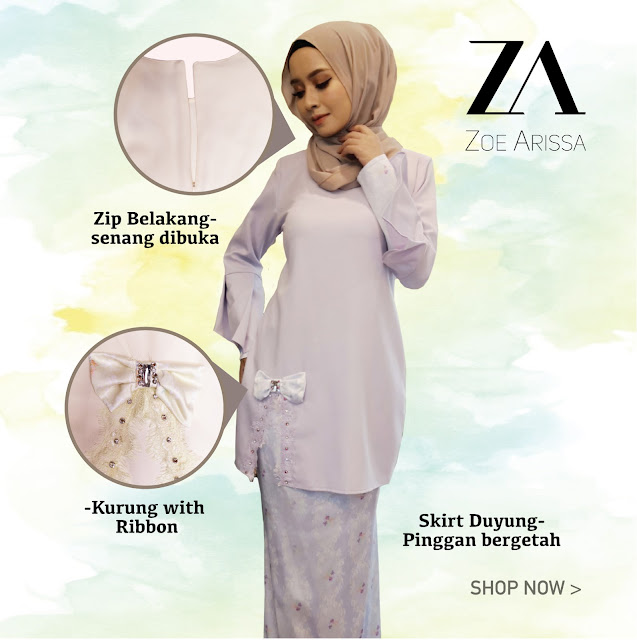 Baju Kurung Moden Raya 2020, Berseri-Seri Di pagi Hari