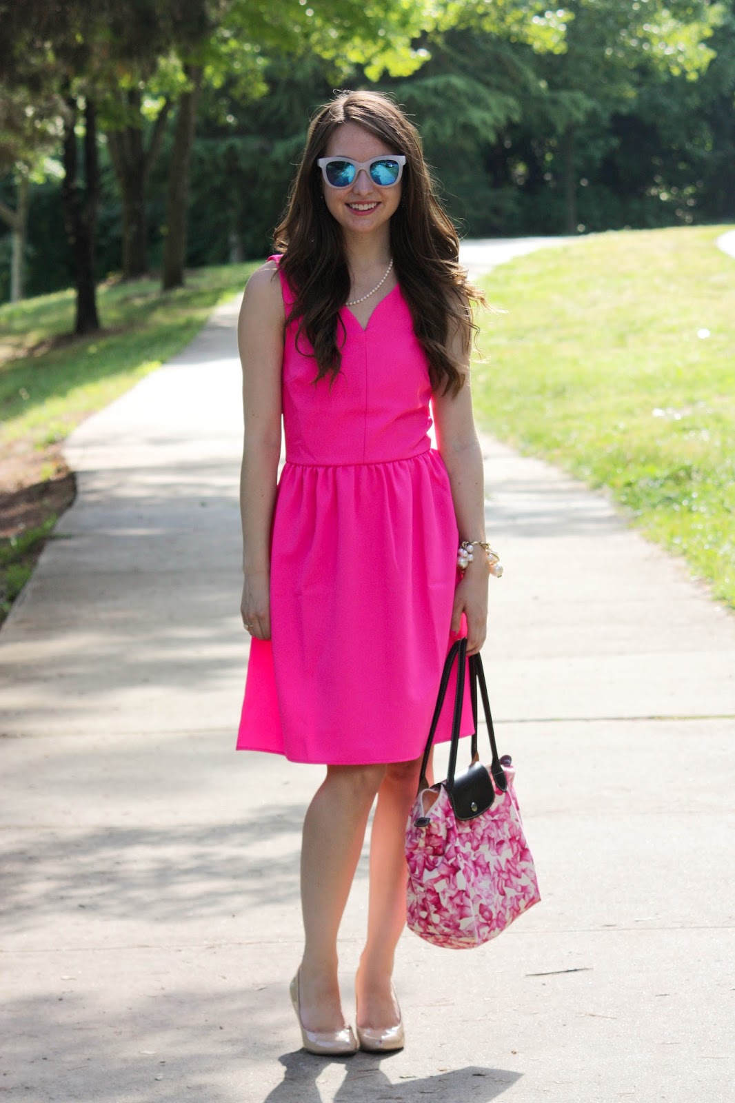 Pink Skater Dress Caralina Style