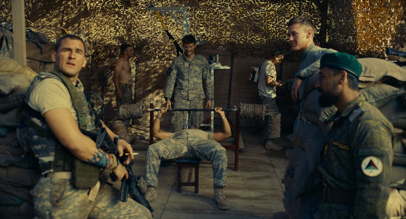 Jack Kesy, Chris Born, Jacob Scipio & Scott Eastwood in The Outpost
