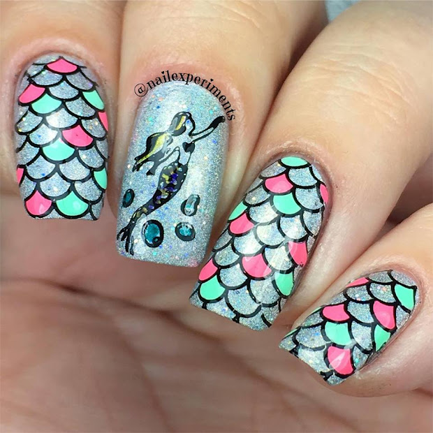 nail experiments mermaid scale