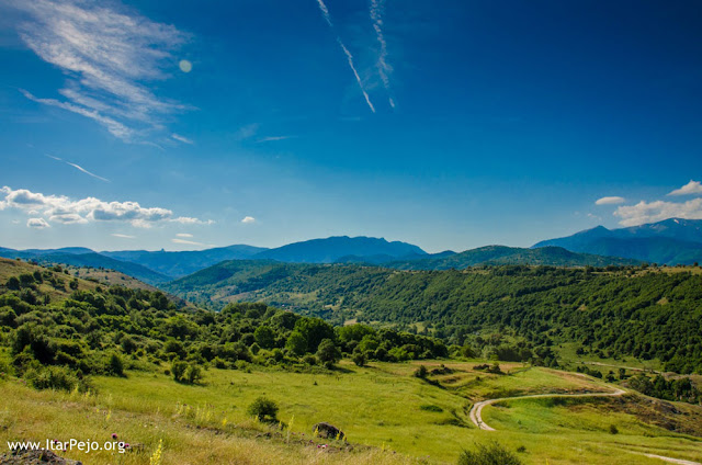 Panorama of the location of Macedonian front near the villages Gradeshnica and Staravina, Mariovo region