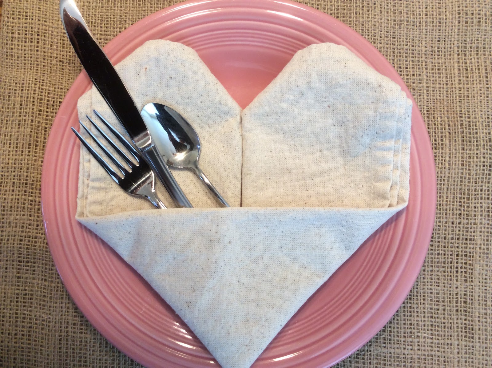Fresh Vintage by Lisa S How to Fold a Napkin into Heart Shaped Pocket