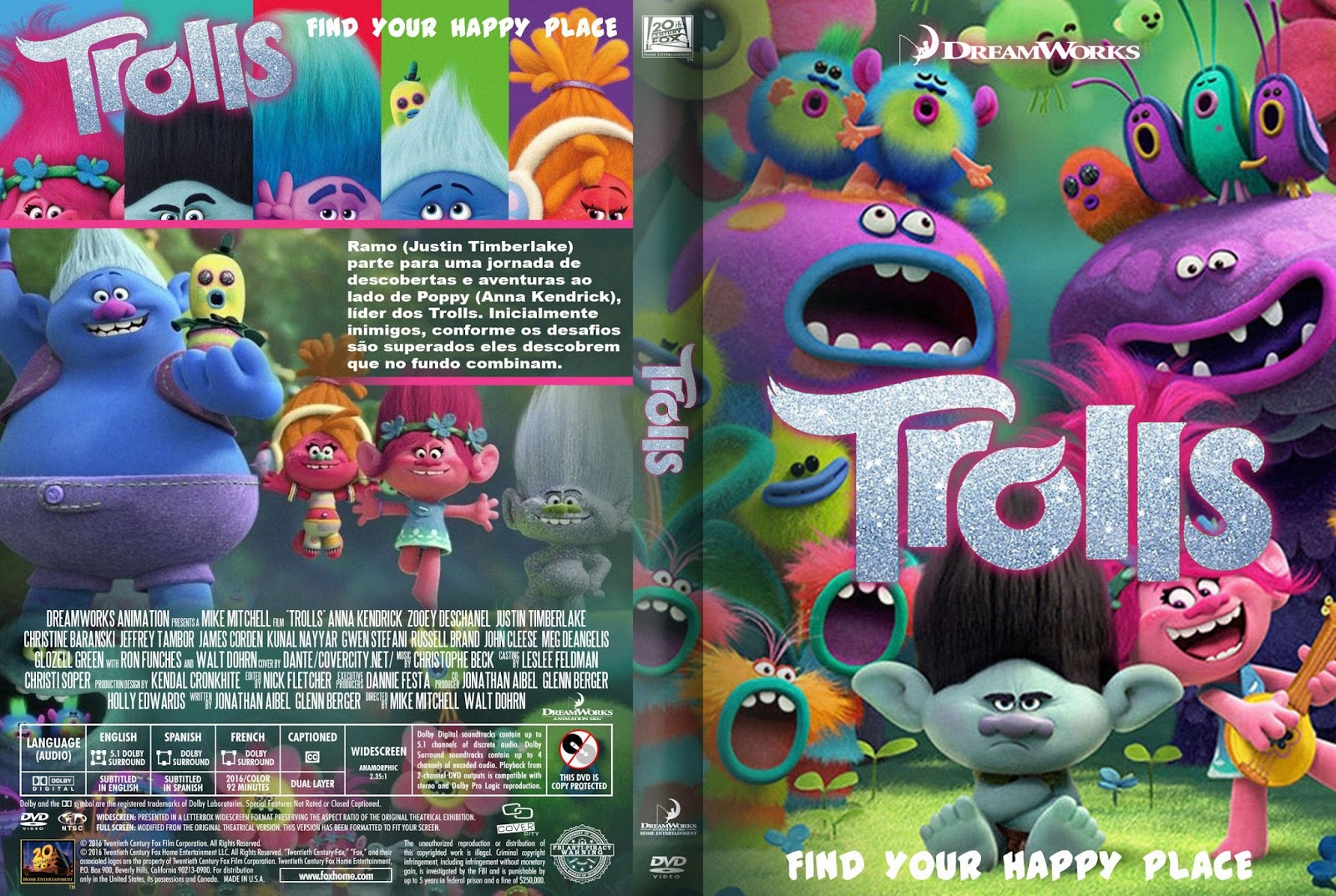 Trolls - Capa Filme DVD.