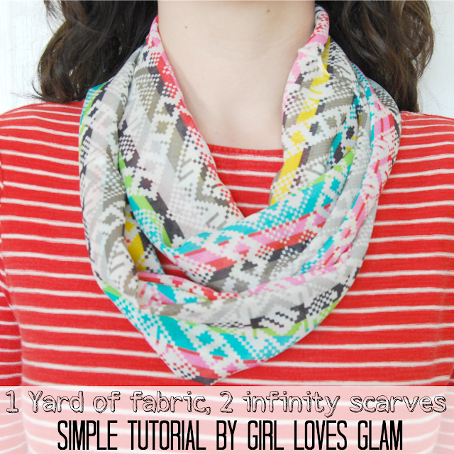 Easy DIY Infinity Scarf tutorial by Girl Loves Glam #project #scarf #diy #tutorial