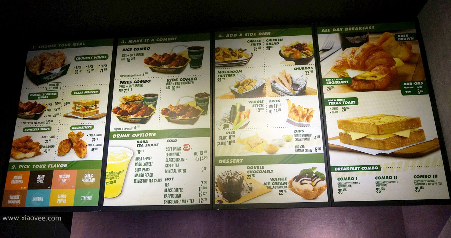 Xiao Vee Indonesian Beauty Blogger F&B WINGSTOP Surabaya [review]