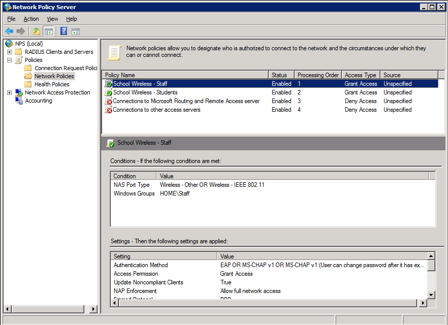 network policy server dynamic vlan assignment