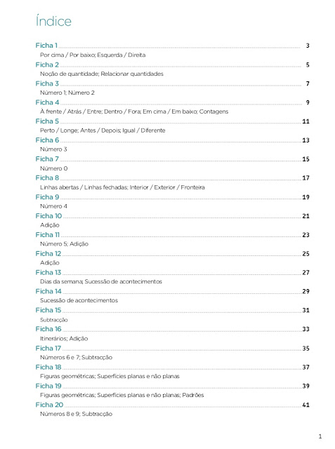 fichas matematica 1º ano