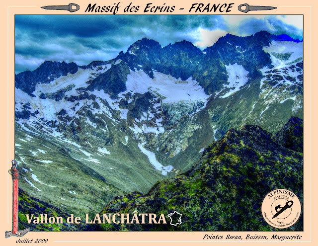 Affiches du massif des Ecrins, le vallon de Lanchâtra