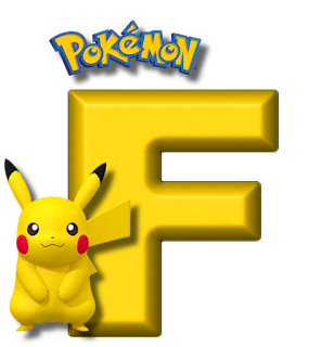 Abecedario de Pikachu de Pokémon. Pikachu Alphabet.