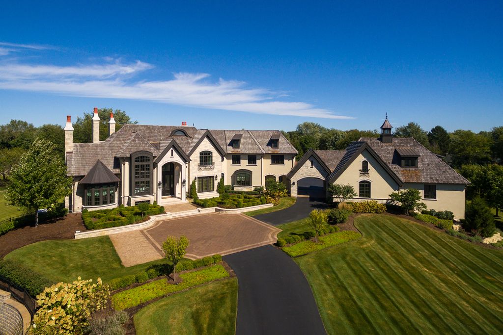 21,000 Square Foot Stucco and Stone Mega Mansion In Naperville, IL