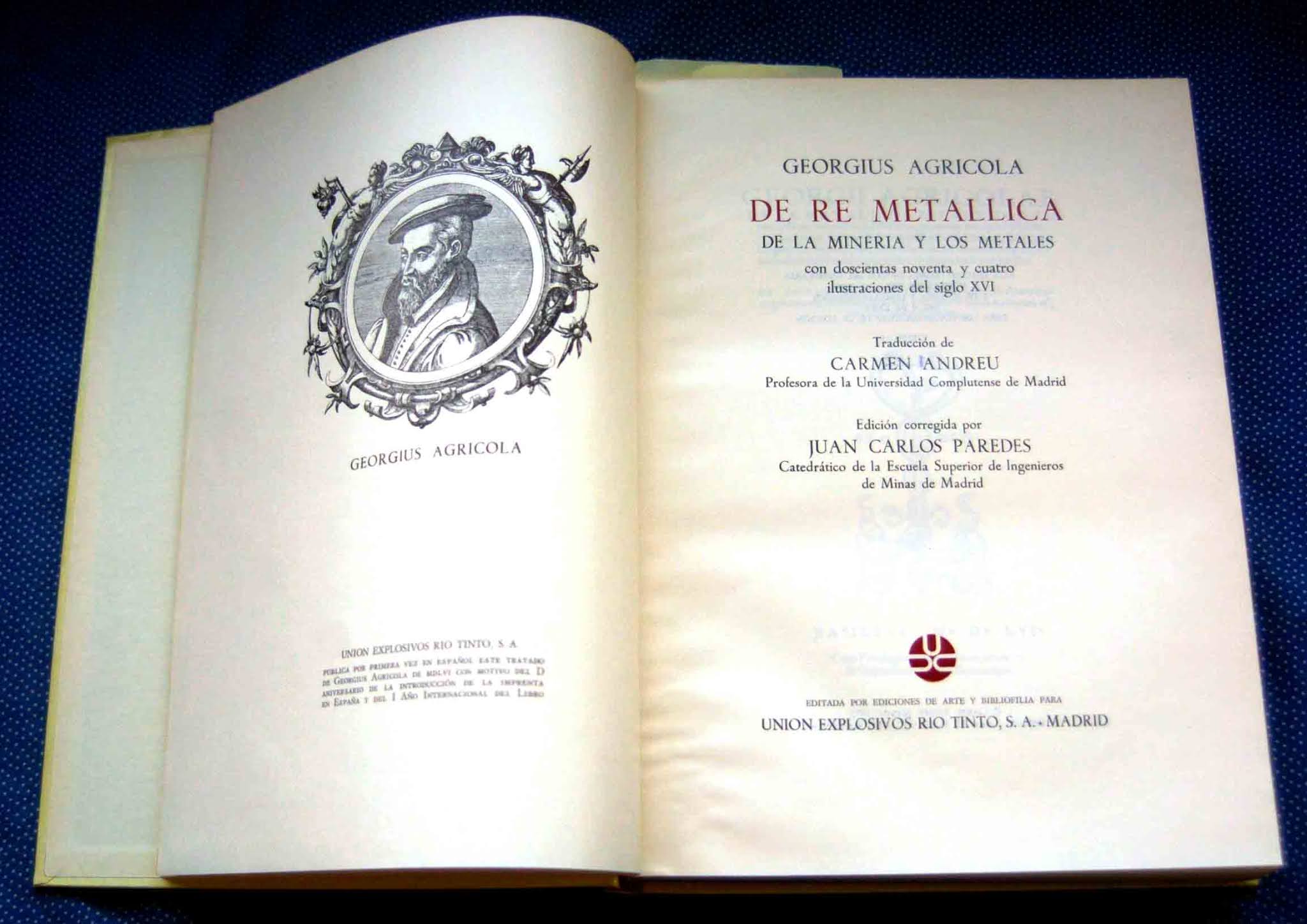 Libropasión DE RE METALLICA, AGRICOLA (1556)