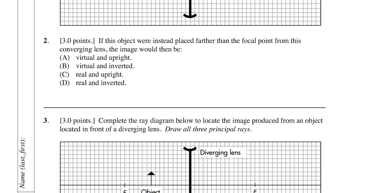 Pdog's blog boring but important Physics quiz archive lenses