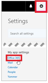 Microsoft page setting