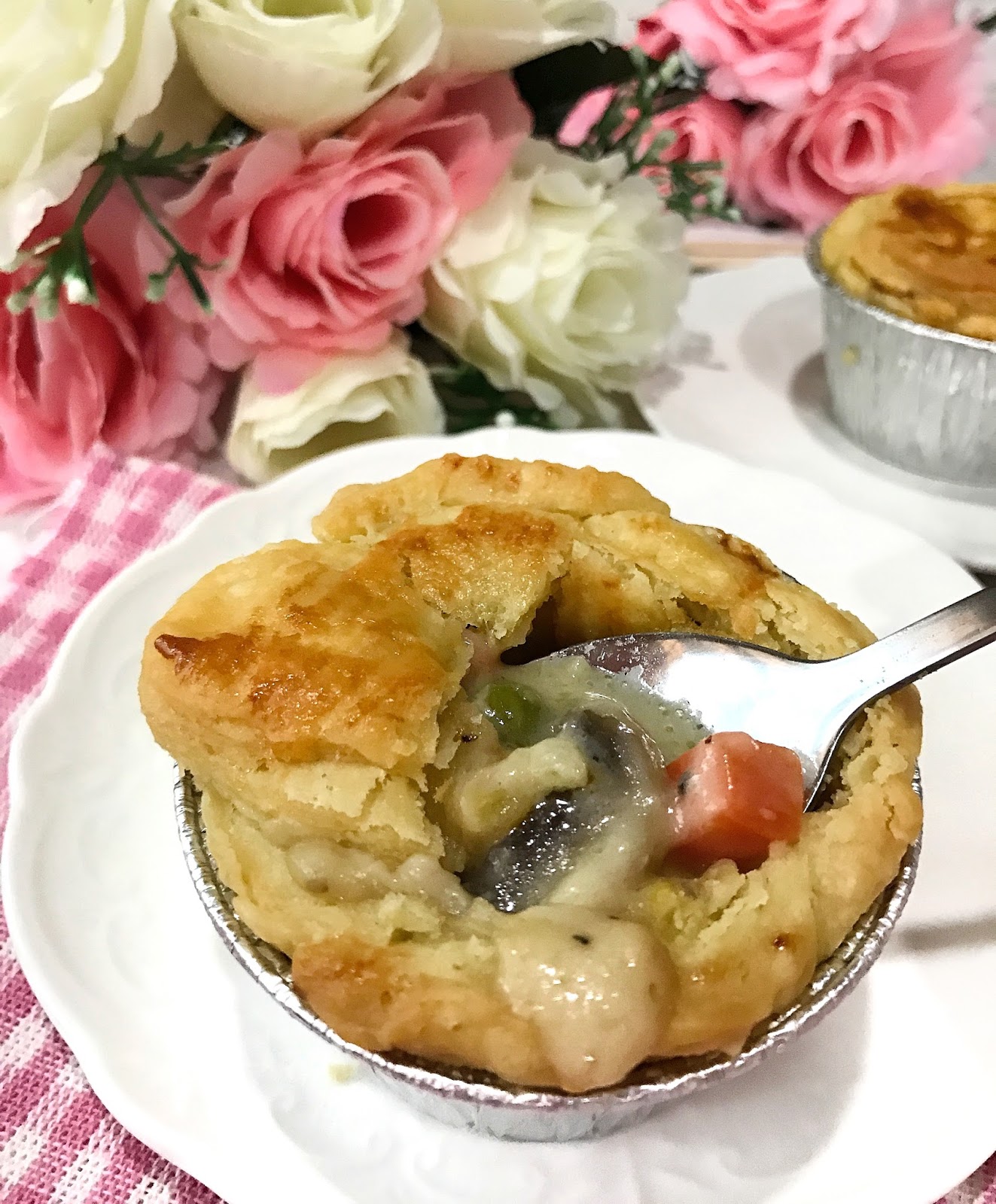 mini chicken pot pies with flaky crust