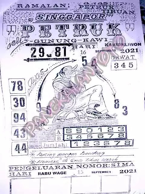 Prediksi Syair Sgp 16 September 2021 Pangkalantoto
