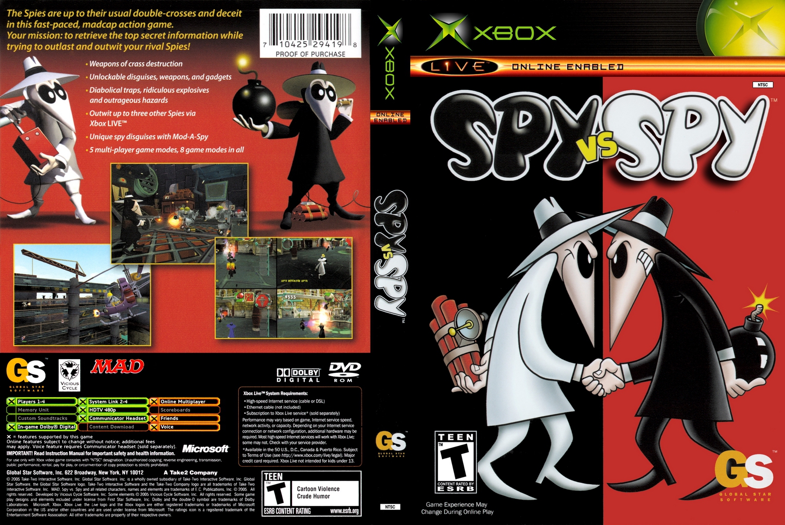 XBOX REALM XBOX 1 CLASSIC Spy Vs Spy