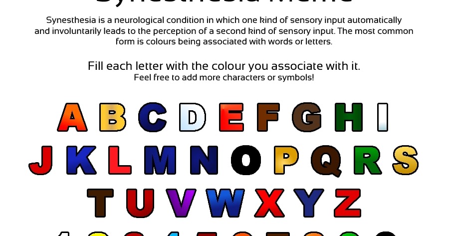 Synesthesia Training Program (Letters and Numbers) - Neuroscience