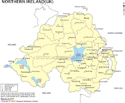 Northern Ireland Map Regional northern ireland map regional