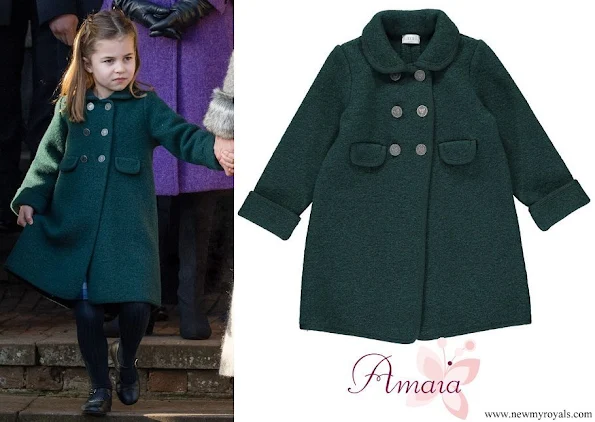 Princess Charlotte wore Amaia Razorbil Coat in Green