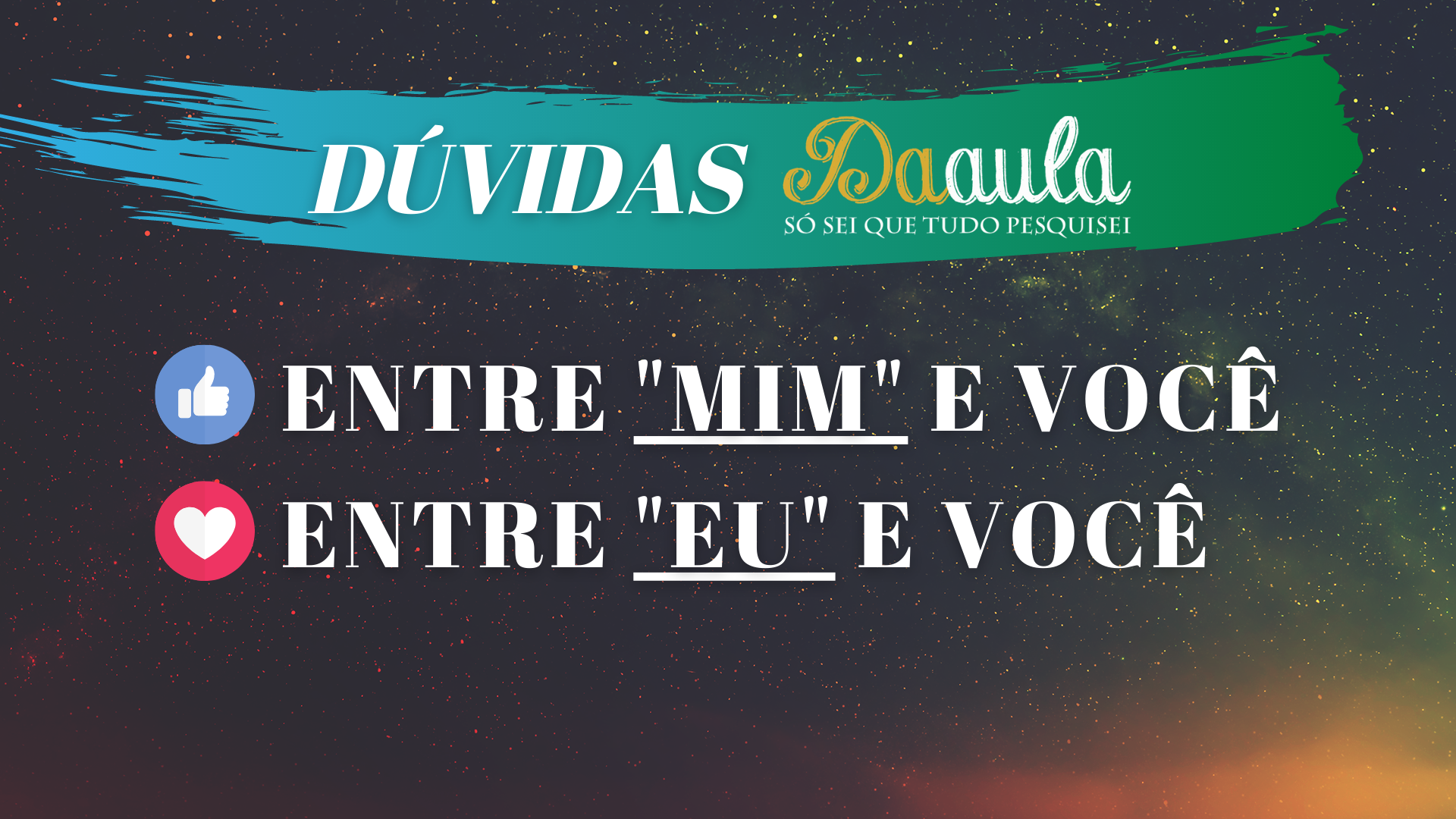 Entre "mim" e você ou Entre "eu" e você?