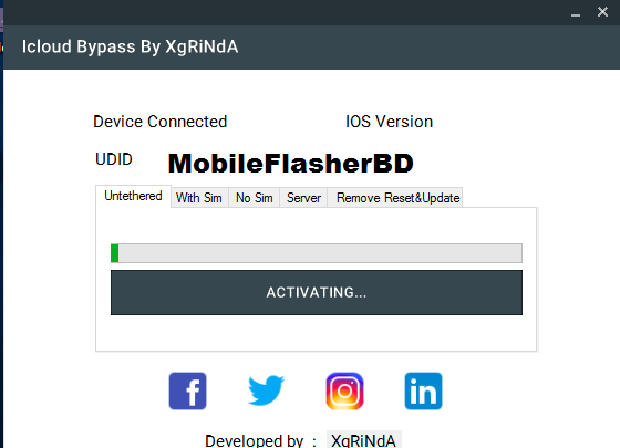 Download Untethered iCloud Bypass By XgRiNdA Latest Update Tool Free For All Without Password