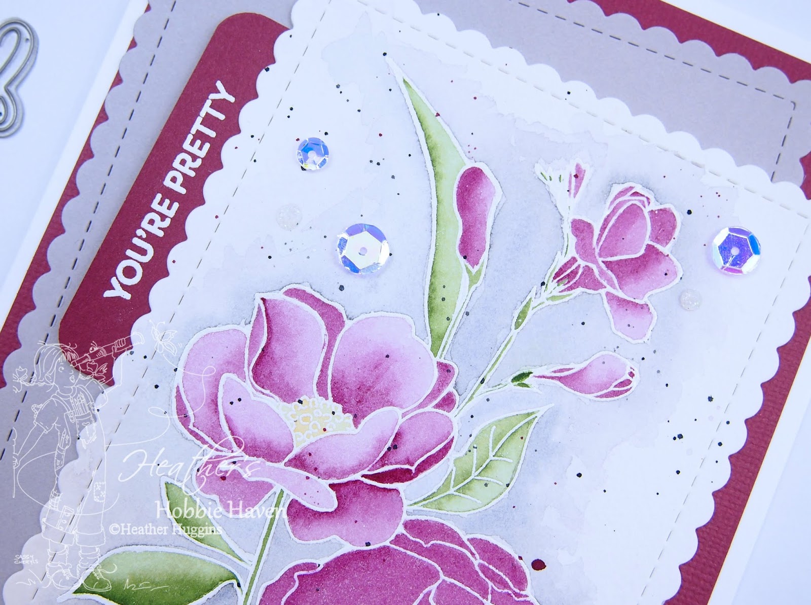 Heather's Hobbie Haven Watercolor│My Favorite Things Fresh Cut Flowers Card 2