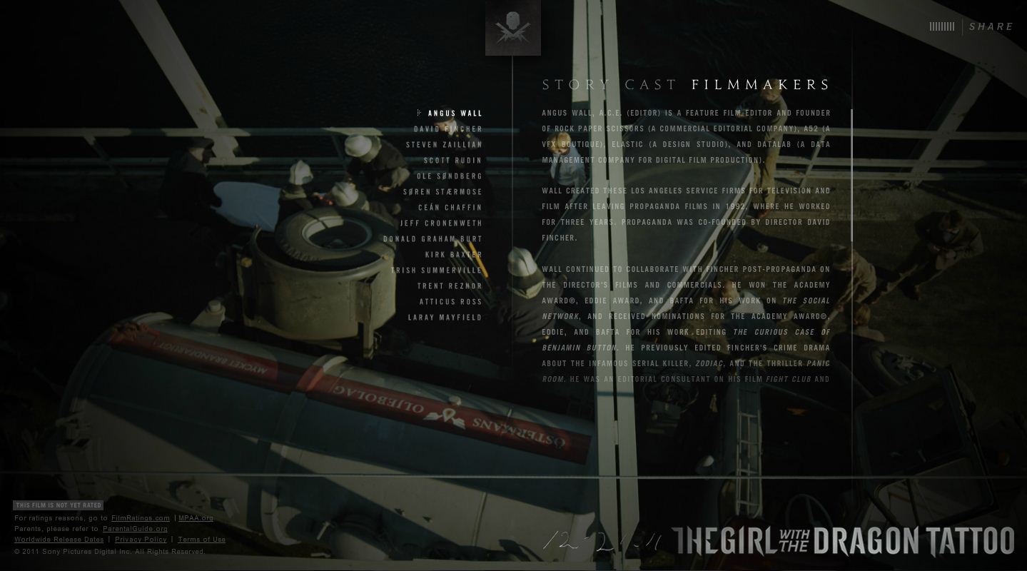 LarssonTrilogia: Fotos Pagina Web Millenium 1 Remake David Fincher