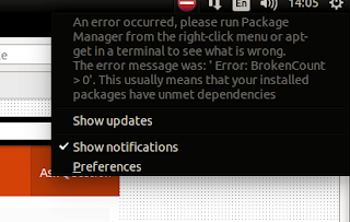How to fix an error occurred please run package manager ubuntu