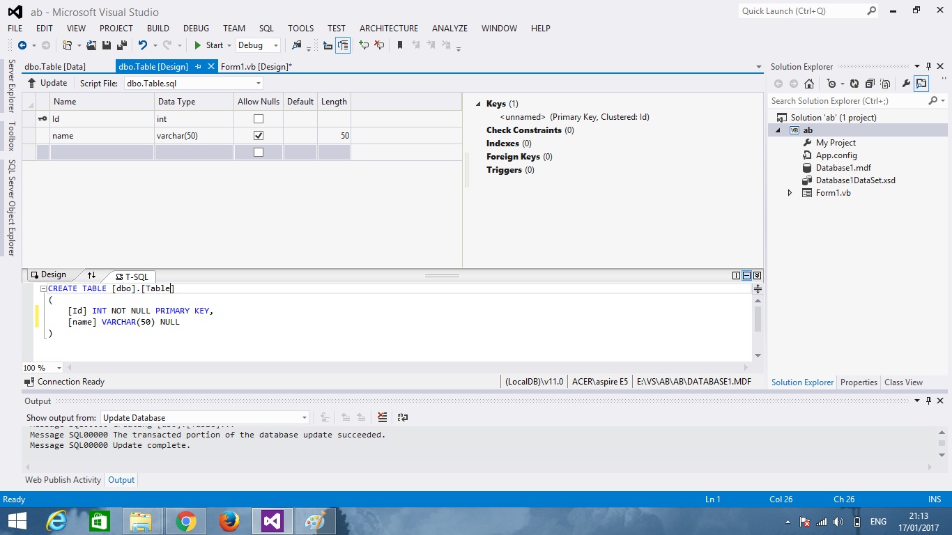 Steps to create setup file in Visual studio 2012 with database.
