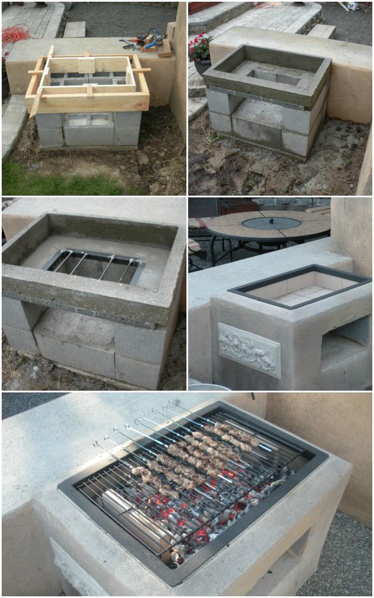 Beton Ve Tugla Ile Bahce Barbekusu Diy Yesil Parmak