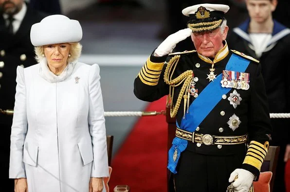 The Prince of Wales and The Duchess of Cornwall attended the commissioning ceremony of the aircraft carrier HMS Prince of Wales