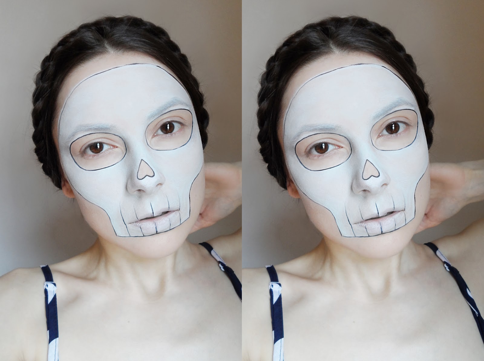 1. "Halloween Makeup Tutorial: Blue Hair and Glittery Skull" - wide 8