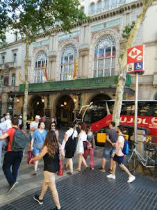 "Gran Teatre del Liceu" as viewed from La Rambla Street in Barcelona.