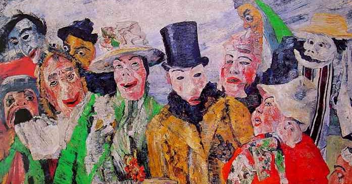 La cueva del coco: James Ensor... Mascaras de carnaval...