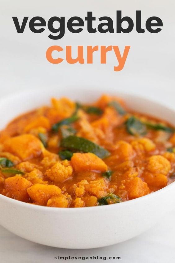 Vegetable Curry Healthy Food Menu