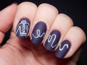 Undone - The Sweater Song nail art by @chalkboardnails