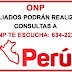 ONP: Ahora Afiliados Pueden Consultar al Telefono 634-2222 A Nivel Nacional