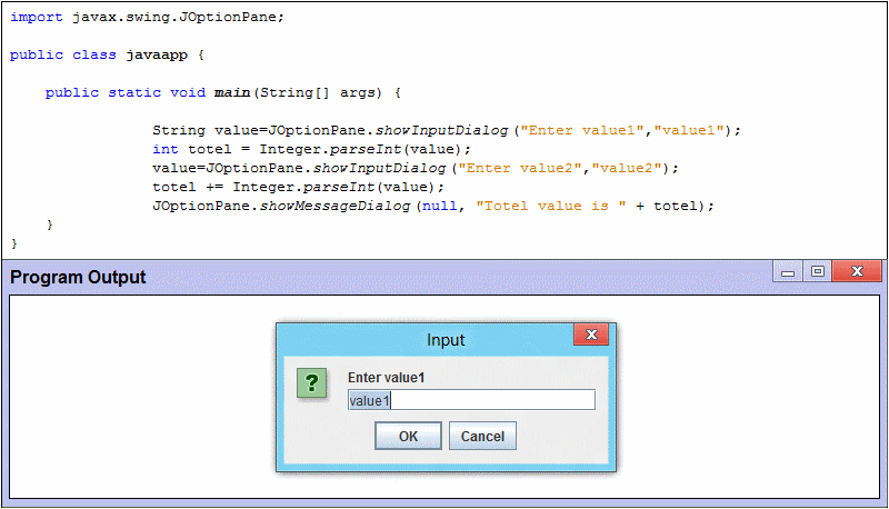 Easy Java Learn: JOptionPane : showInputDialog(Get Integer Value)