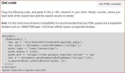 Google custom search engine