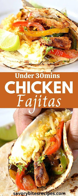 best under 30mins chicken fajitas