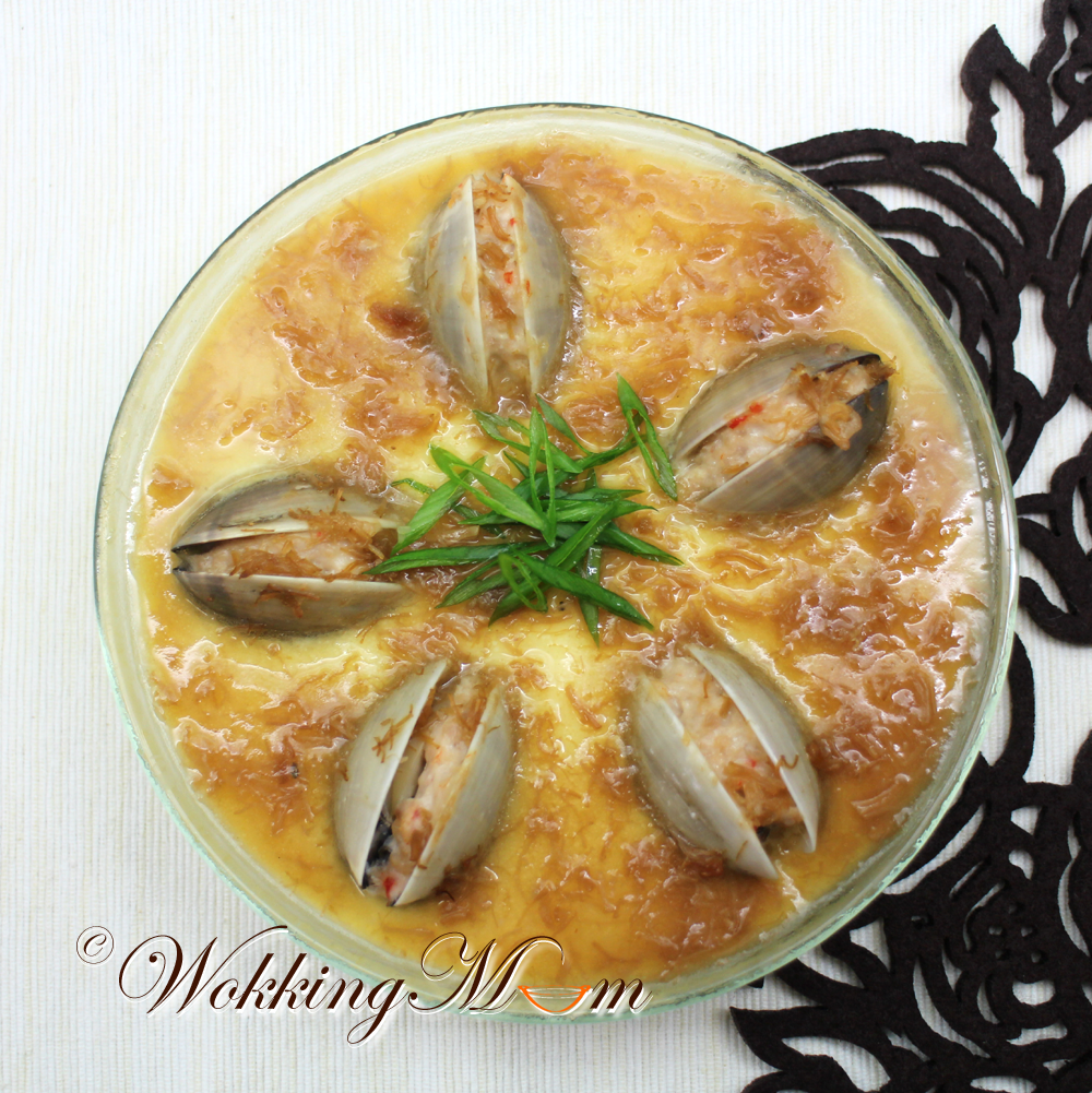 Let's get Wokking! Steamed Egg Custard with Clams 蛤蜊蒸蛋 Singapore