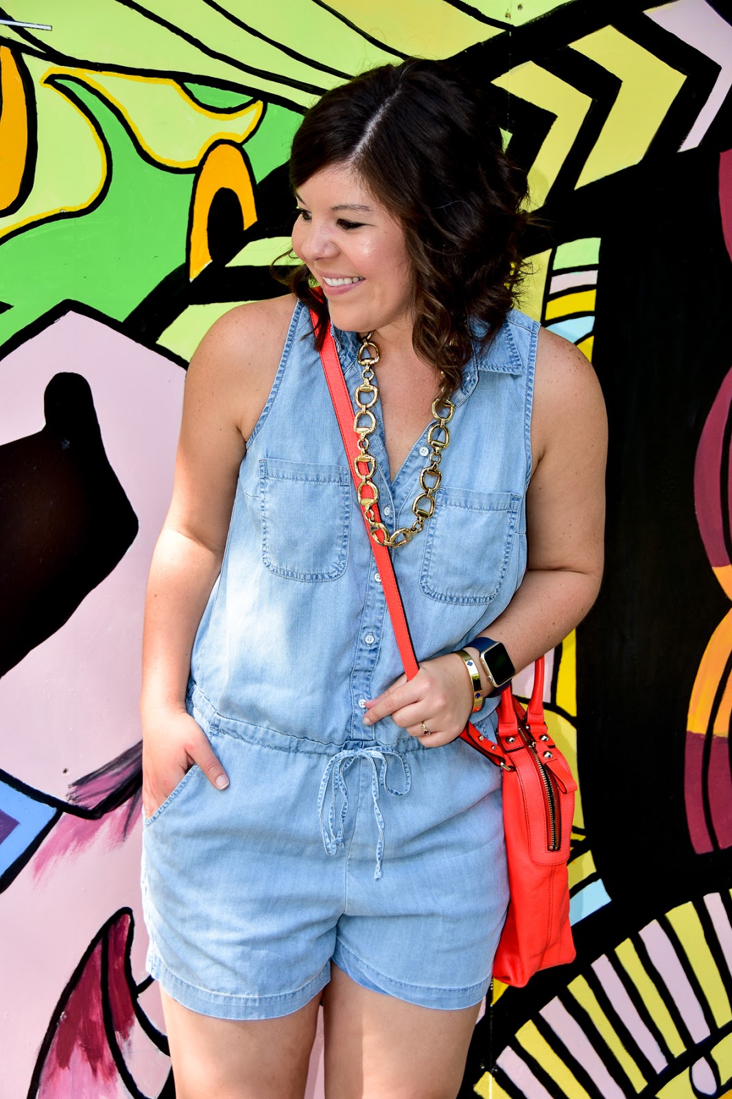 Chambray Romper