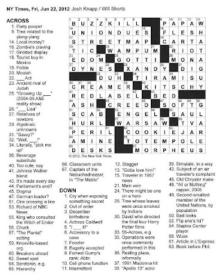 The new york times crossword in gothic: 11.18.11 — the friday crossword The New York Times Crossword in Gothic: 06.22.12 — S.O.S.