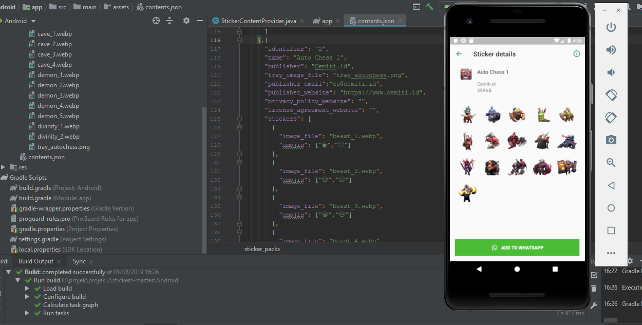 Membuat Sticker Whatsapp Menggunakan Android Studio Cemiti