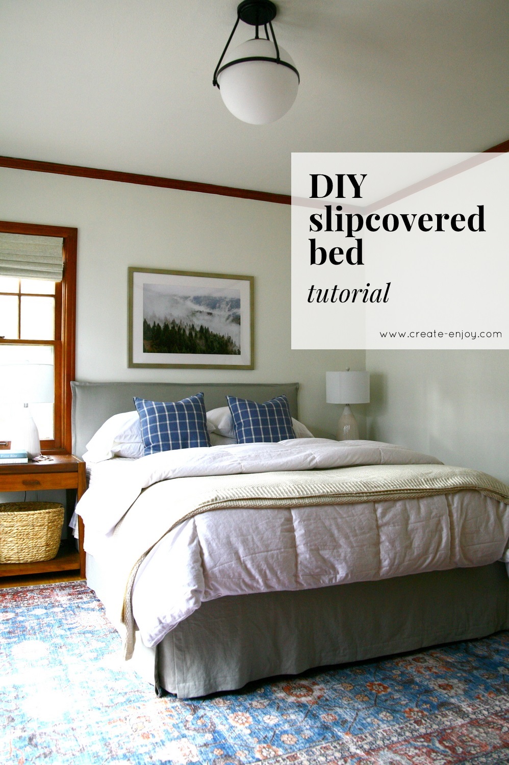Diy Upholstered Slipcovered Bed, Tufted Headboard Slipcover