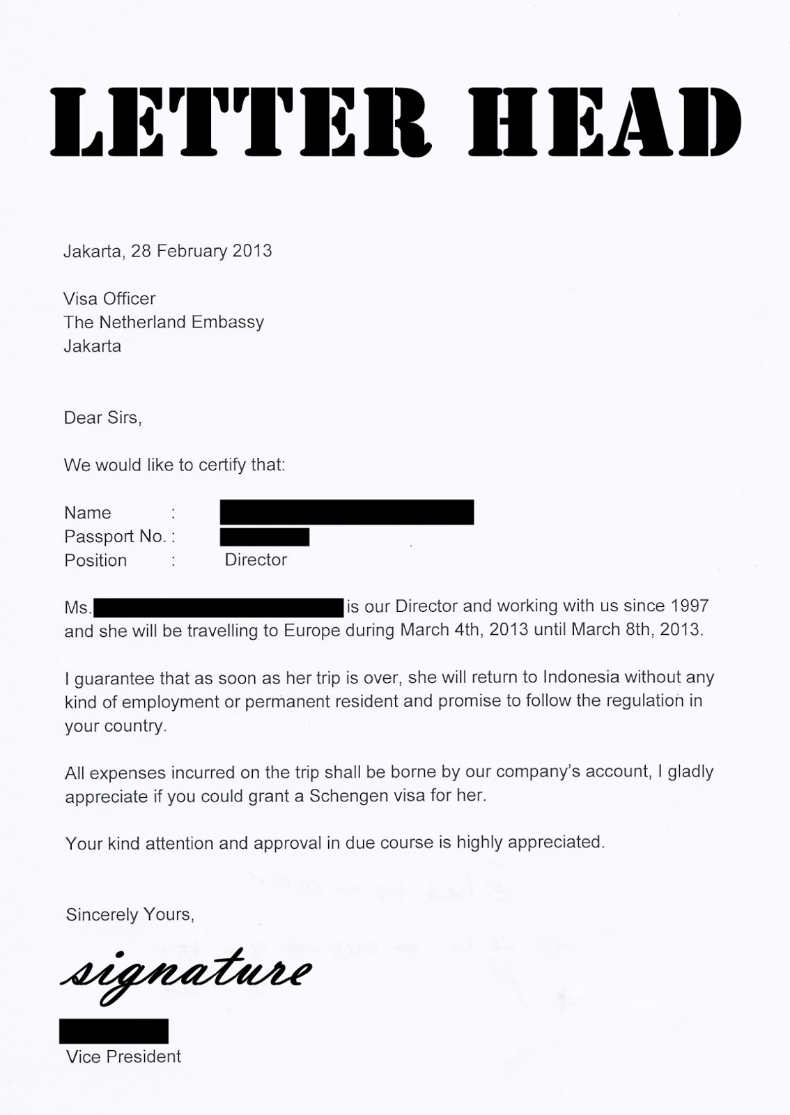 Catatan Iseng: Sponsorship Letter to Netherlands Embassy