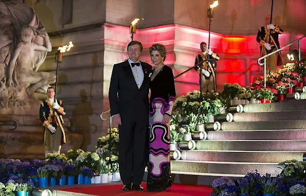 King Willem-Alexander and Queen Maxima of The Netherlands hosted a concert and a reception at the Petit Palais in Paris, for to thank President François Hollande