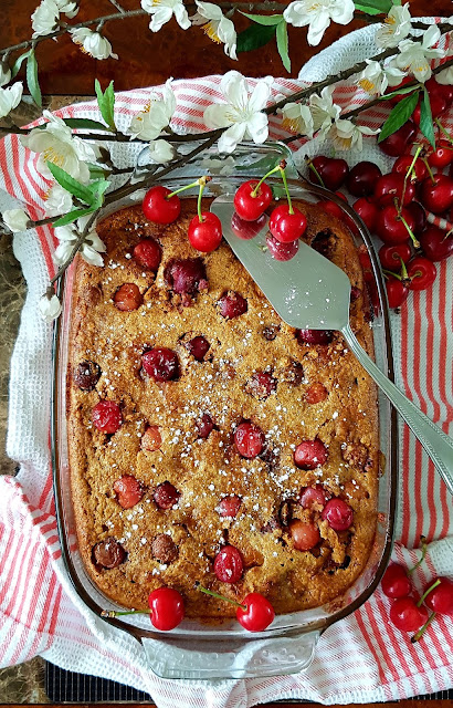 Clafoutis aux cerises amandine;sans gluten;Clafoutis aux cerises amandine;sans gluten