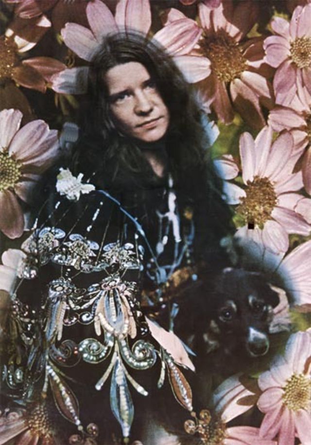 Adorable Photos of Janis Joplin With Her Beloved Dog Vintage